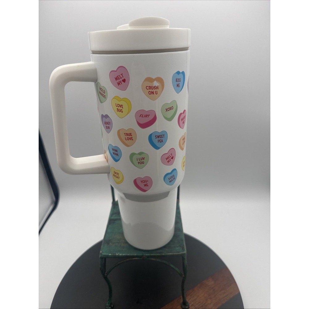 TikTok Viral Sweethearts CVS 40oz Stainless Steel Tumbler In Hand Valentines EUC